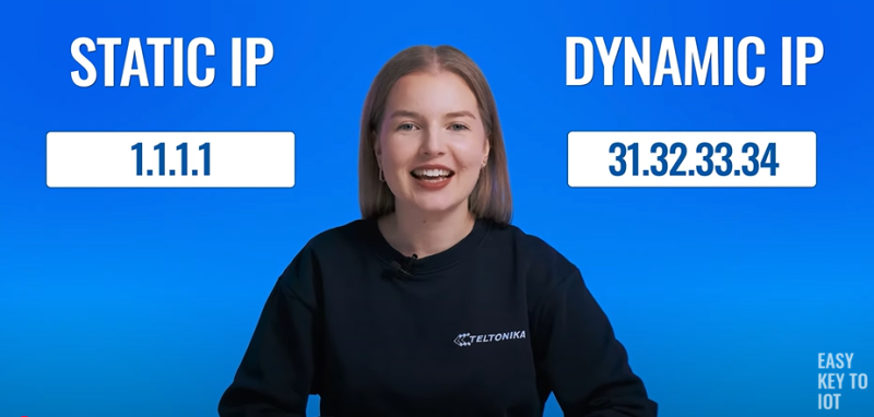 a woman is talking about static ip v.s. dynamic ip