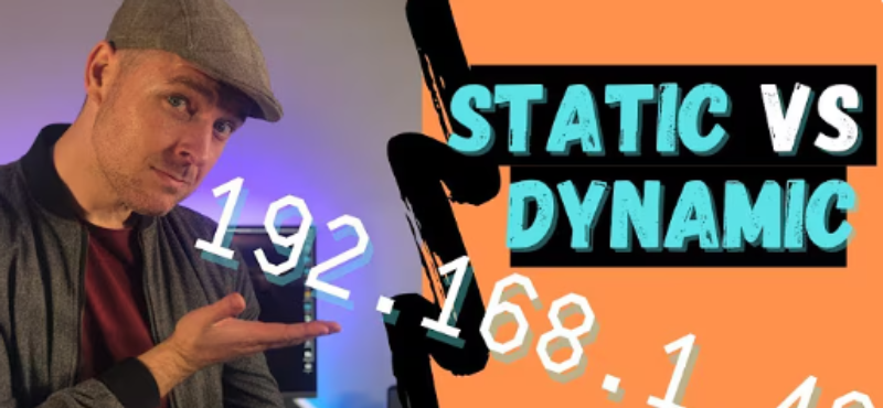 a man is comparing static ip and dynamic ip