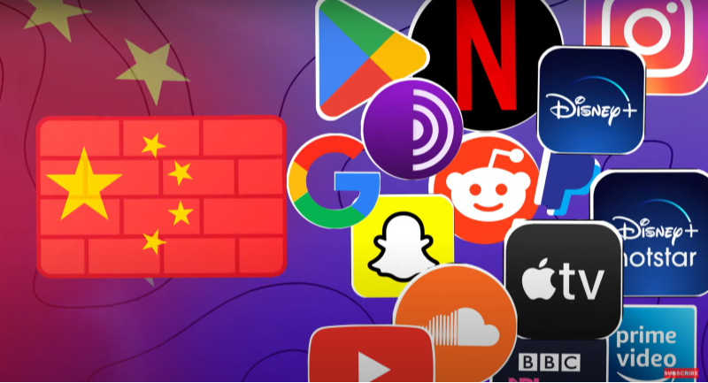 many apps Around the Chinese flag