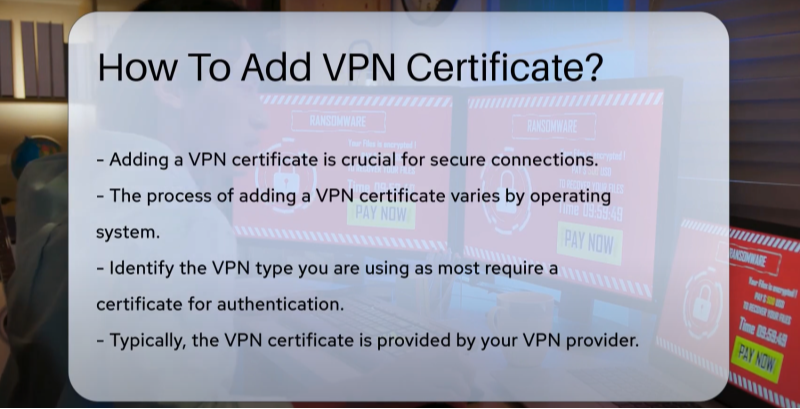 How to add VPN Root Certificates