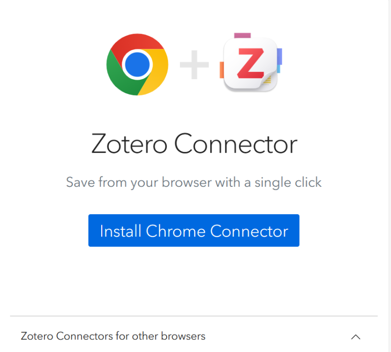 search for zotero connector