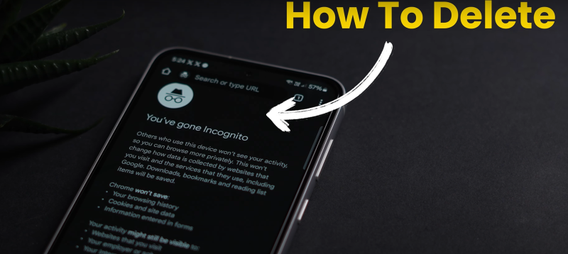 how to delete incognito history