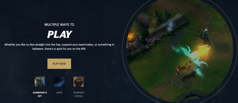 lol league of legends official website page