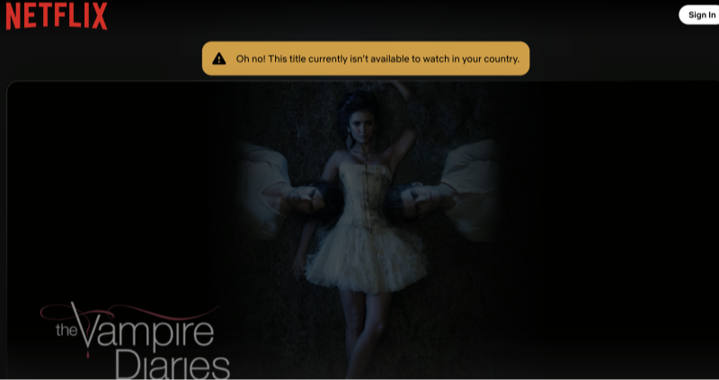 restrictions for vampire diaries on netflix