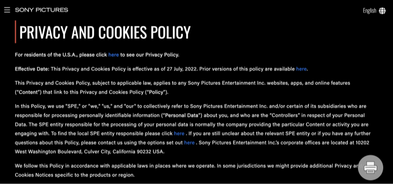 crunchyroll privacy policy