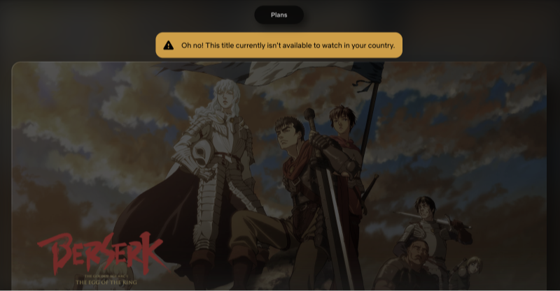 watch berserk anime on netflix