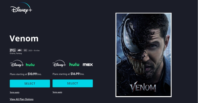 is venom on disney plus