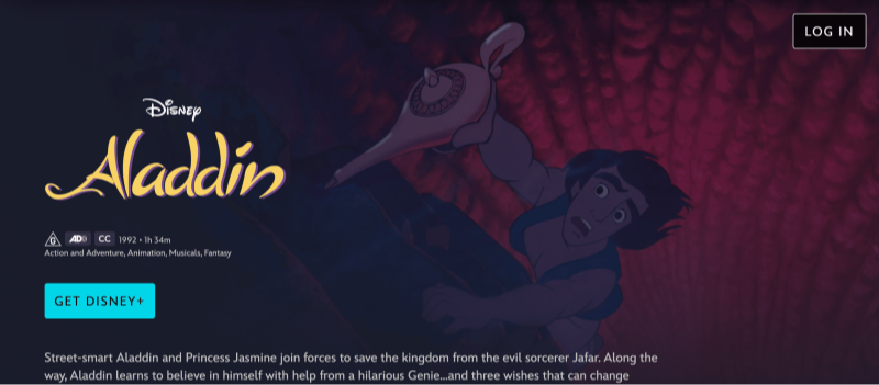 where to watch aladdin