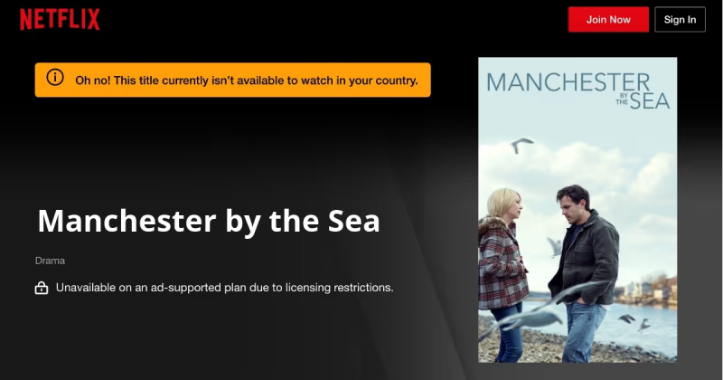 where to watch manchester by the sea on netflix