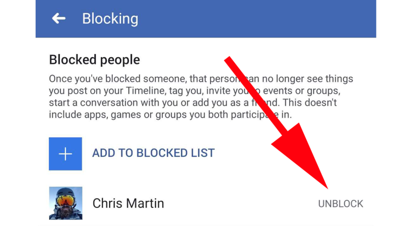 unblock someone on facebook desktop