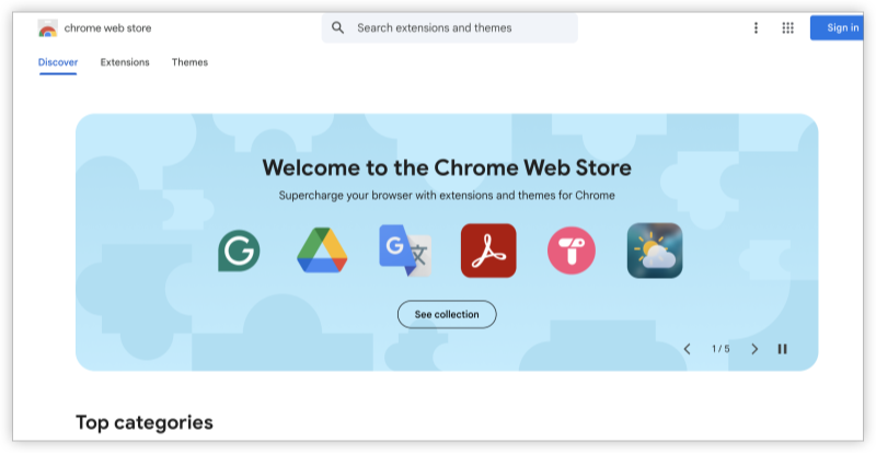 open chrome web store at ufo vpn