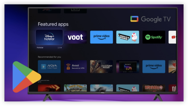 open google play store at android tv