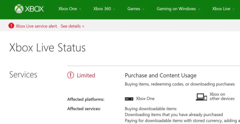 xbox live status