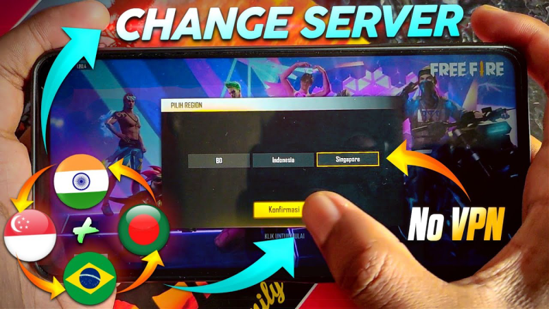 change regions in free fire without vpn