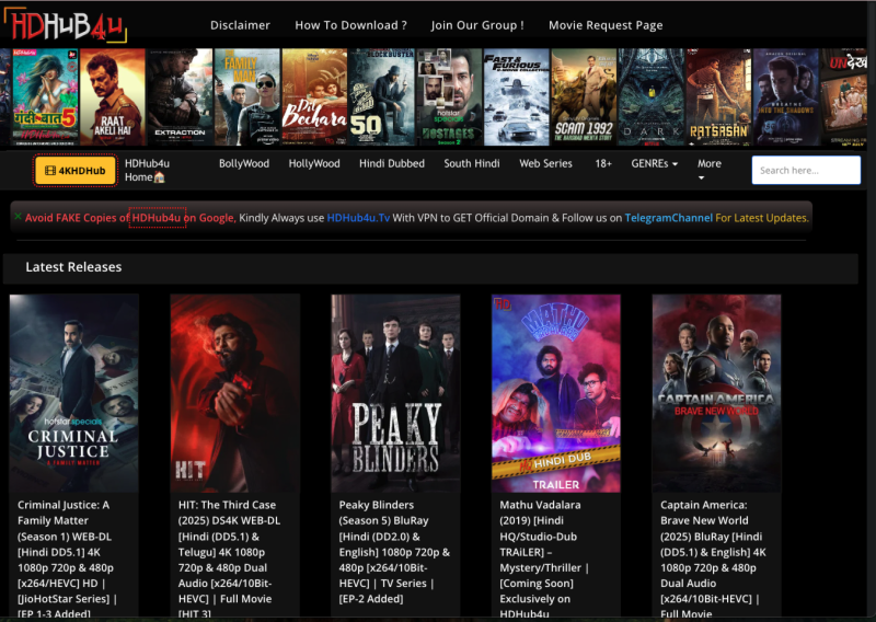 HDHub4u movie library