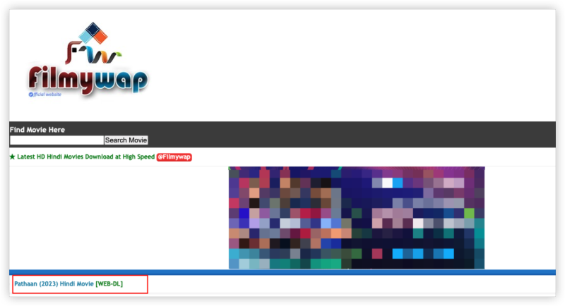 search Pathaan in filmywap