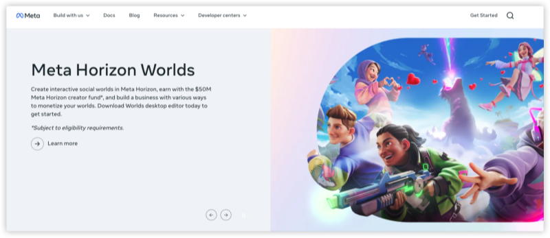 Meta for Developers platform
