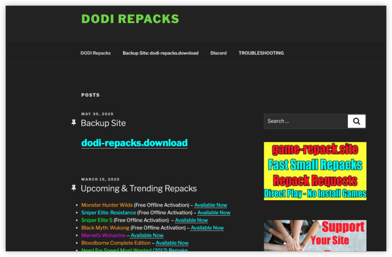 DODI Repacks official website