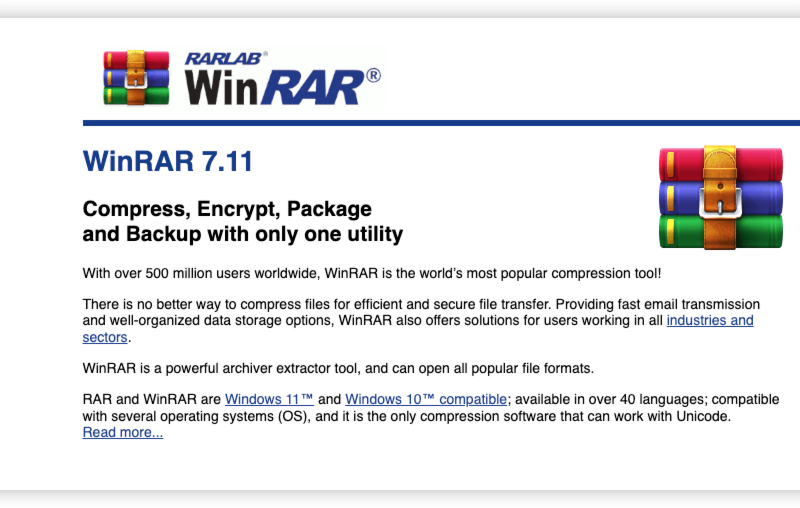 download winrar to extract files