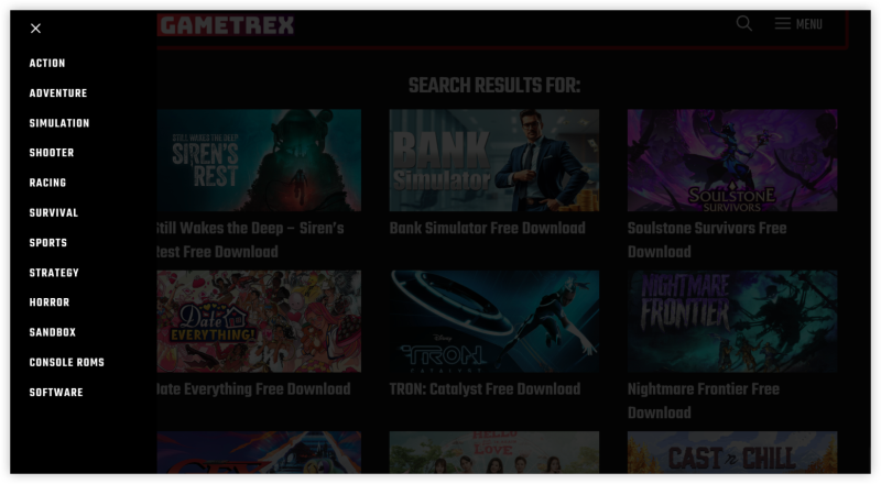 gametrex game category 