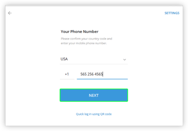 register telegram with new phone number