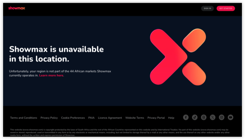 showmax not available in your country