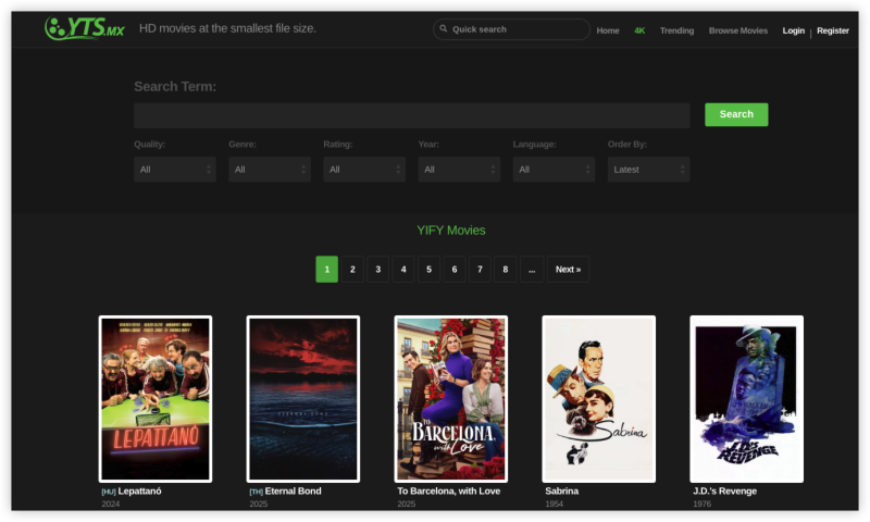yts movie category