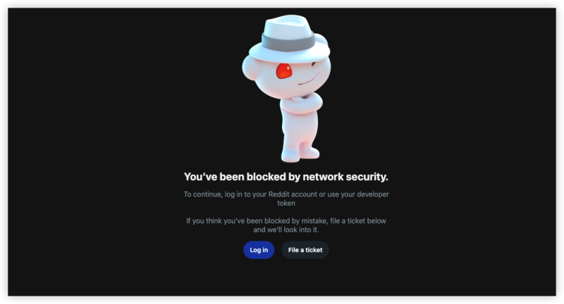 blocked by reddit