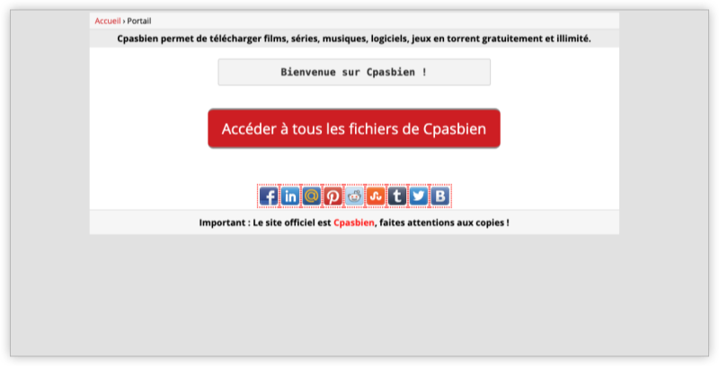 Cpasbien official website