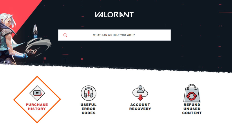 check your purchse history on valorant
