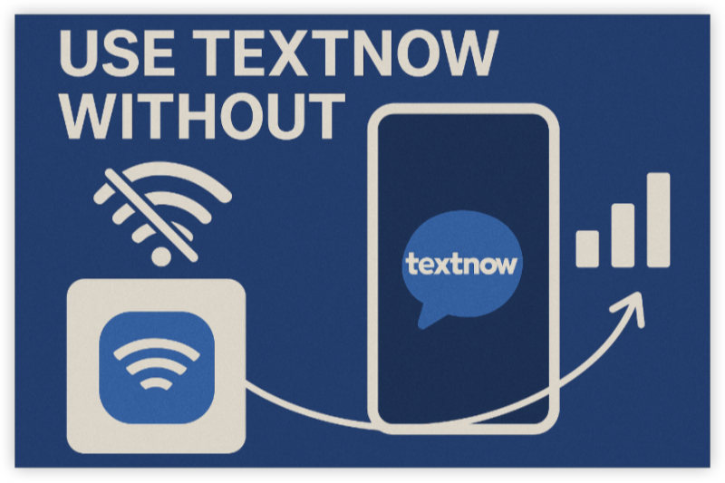 Используйте TextNow без Wi -Fi