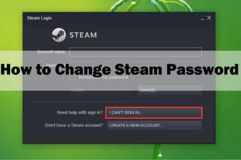 format of steam account password