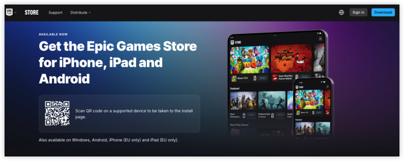 Epic Games Store official website