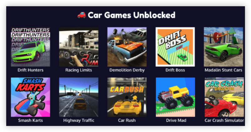 car games unblocked
