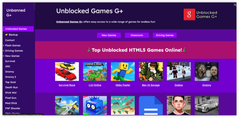 Unblocked Games G+ at Google Site