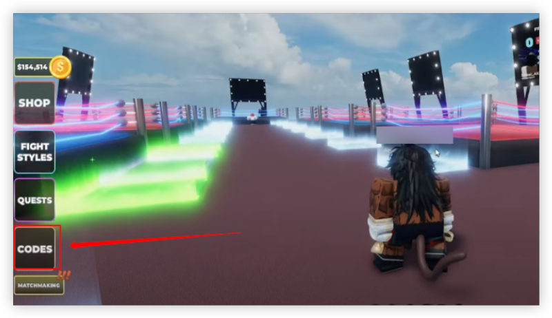 Open UBG in Roblox and click the “CODES” button on the left menu
