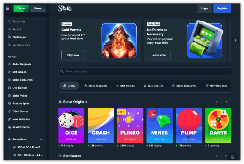 Stake.us Casinos game
