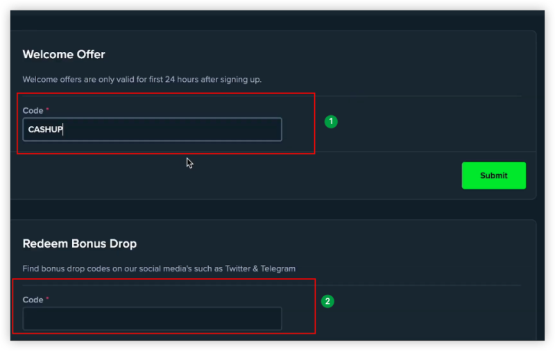 Click "Submit" and your rewards will be credited instantly.