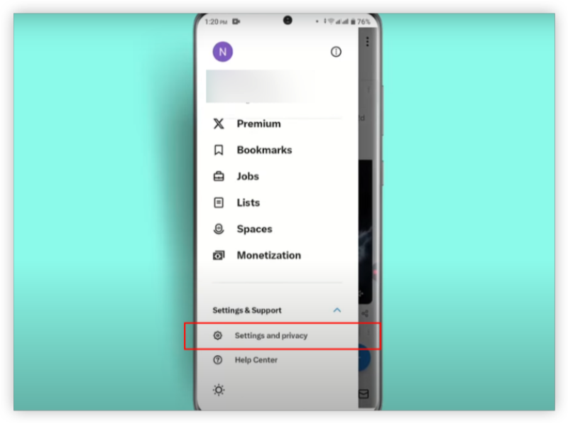 Navigate to Settings & Privacy