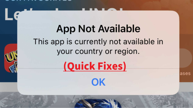 App not available in your country or region