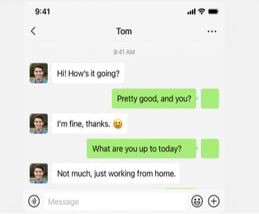 WeChat messages