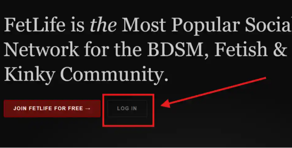 Log in to FetLife account