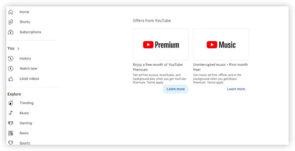 YouTube Premium Student Plan