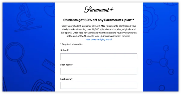 Paramount+ Student Discount