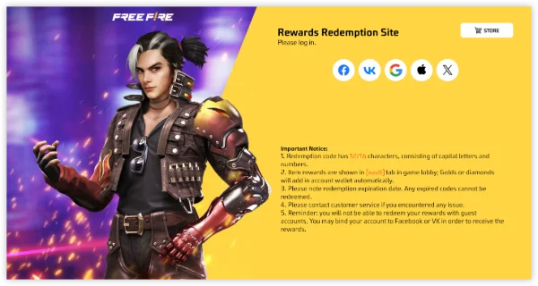 GarenaRewards Redemption Website