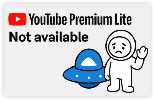 youtube premium lite not available