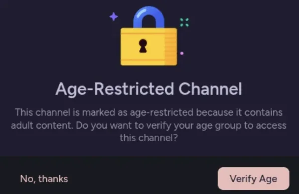 Discord age verification prompt