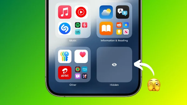 use folders to hide apps