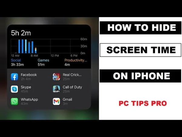 hide apps with screen time