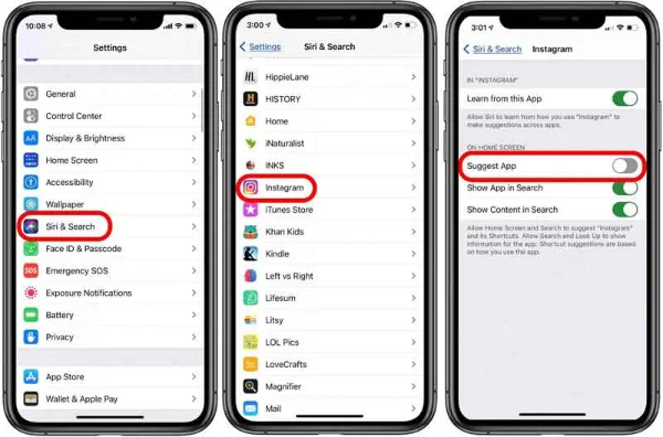 siri search controls